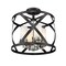 Z-Lite Malcalester 4 Light Semi Flush Mount, Matte Black & White 481SF15-MB-BN - alternate 7